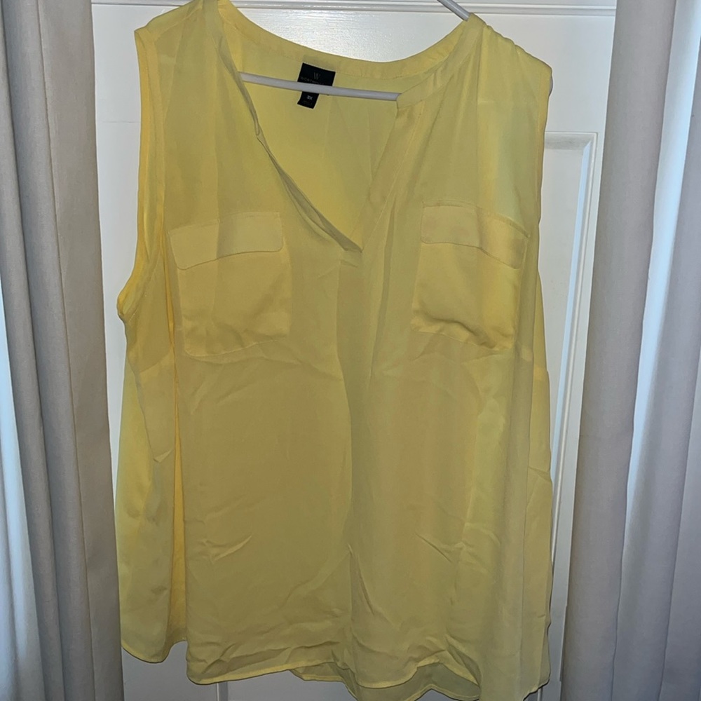 Worthington Woman Yellow Blouse Size 3X